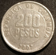 COLOMBIE - COLOMBIA - 200 PESOS 2007 - KM 287.3 - Colombia