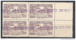 ALGERIE COLIS POST  YVERT N° 92 / MAURY N° 107 X  4   NEUF** TTB - Colis Postaux