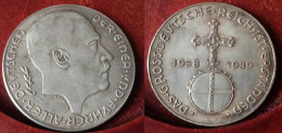 GERMANIA 3° REICH MONETA COMMEMORATIVA REICHFUHRER ADOLF HITLRT 1939 - ALLEMAGNE - DEUTSCHLAND - COD: GG8 - Andere & Zonder Classificatie