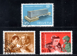 Switzerland, BIT, ILO, Used, 1974, 1983, 1988, Michel 104, 108, 109 - ILO