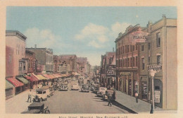 Monction New Brunswick Canada, Business District Street Scene, Autos, C1940s Vintage Postcard - Andere & Zonder Classificatie