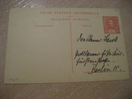 ? 1909 No Cancel To Berlin Germany UPU Bilhete Postal Stationery Card PORTUGAL - Covers & Documents