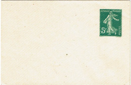 PP15 - FRANCE 2 ENVELOPPES TYPE SEMEUSE CAMEE 5c VERT (D417) ET VERT FONCE (D021) - Standaardomslagen En TSC (Voor 1995)