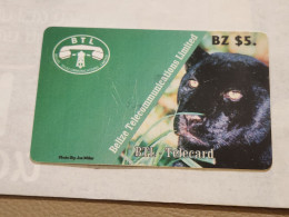 Belize-(BZ-BTL-TEL-0001A)-Panther-(27)-(bz$5)-(308-846-8370)-(1426530)used Card+1card Prepiad/gift Free - Belize