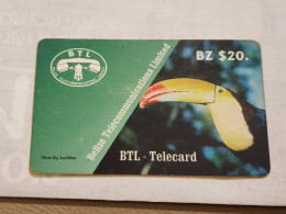 Belize-(BZ-BTL-TEL-0003A)-Toucan-(28)-(bz$20)-(386-921-1962)-(1065282)-used Card+1card Prepiad/gift Free - Belize