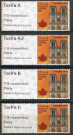 Espagne - 2019 - Salon Philatélique De Paris - Notre Dame De Paris   - 0014 - 025 026 027 028 - Machine Labels [ATM]