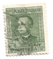 (COLONIE E POSSEDIMENTI) 1931, ERITREA, VITTORIO EMANUELE III, 2,5L - 1 Francobollo Usato (CAT. SASSONE N.202) - Eritrea