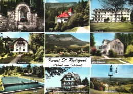 ST. RADEGUND, STYRIA, MULTIPLE VIEWS, ARCHITECTURE, STATUE, SPA, PARK, POOL, CABLE CAR, AUSTRIA, POSTCARD - St. Radegund