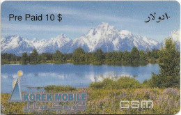 Kurdistan (Iraq) - Korek - Lake And Mountains, Exp.01.09.2003, GSM Refill 10$, Used - Iraq