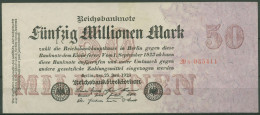 Dt. Reich 50 Millionen Mark 1923, DEU-109b FZ N, Leicht Gebraucht (K1298) - 50 Mio. Mark