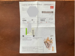 AIR FRANCE Carte D’Embarquement  CDG Paris > HAV La Havane  SKY PRIORITY  Décembre 2016 - Cartes D'embarquement