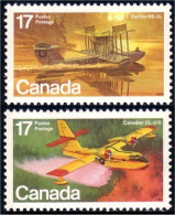 (C0843-44a) Canada Hydravions Canadair CL-215 Curtiss HS-2L Seaplanes MNH ** Neuf SC - Unused Stamps