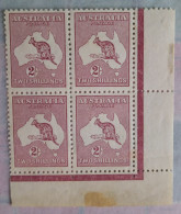 1940 2s Maroon Die II SG 212 BW 40 Block 4 - Mint Stamps