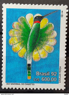 C 1809 Brazil Stamp National Diabetes Day Saude Beija Flower Birds 1992 - Unused Stamps