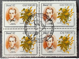 C 1794 Brazil Stamp Expedition Longsdorff Environment Florence Flora 1992 Block Of 4 CBC RJ - Unused Stamps