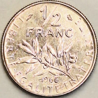 France - 1/2 Franc 1966, KM# 931.1 (#4285) - 1/2 Franc