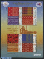 Indonesia 2011 Tradional Textile 8v M/s, Mint NH, Various - Textiles - Textiel