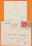 G.B.  Lettre De HASTINGS Sussex + Courrier    Le 27 JLY 1934 Avec Georges V 1p+1.5p - Lettres & Documents