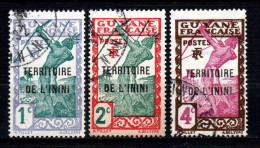 Inini  - 1932  -  Tb De Guyane Surch   - N° 1 à 3 - Oblit - Used - Used Stamps