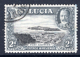 St Lucia 1936 KGV Pictorials - P.14 - 2d Port Castries Used (SG 116) - Ste Lucie (...-1978)