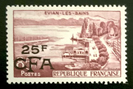 1959 REUNION EVIAN LES BAINS SURCHARGE CFA - NEUF** - Unused Stamps