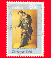 AUSTRALIA - Usato - 1980 - Natale - Madonna Col Bambino, Scuola Di Michael Zuern - 60 - Used Stamps