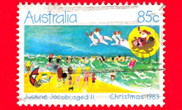 AUSTRALIA - Usato - 1983 - Natale - Babbo Natale In Slitta Sulla Spiaggia - 85 - Gebruikt