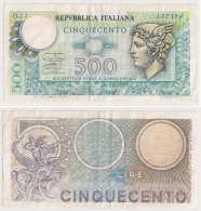 Billet 500 Lire Cinquecento 137384 G13 Repvbblica Italiana Italie (EC) - Sonstige & Ohne Zuordnung