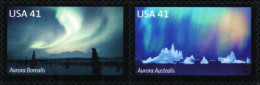 USA - 2007 - International Polar Year - Polar Lights - Auropa Borealis - Mint Self-adhesive Stamp Set - Neufs