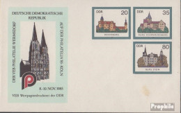 DDR U2 Amtlicher Umschlag Gefälligkeitsgestempelt Gebraucht 1985 Burgen Der DDR - Buste - Usati
