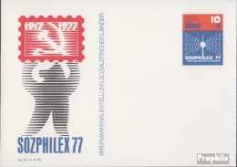 DDR P82 Amtliche Postkarte Gefälligkeitsgestempelt Gebraucht 1977 Sozphilex 77 - Postcards - Used