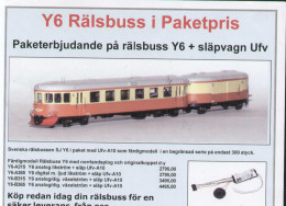 Catalogue JECO AB 2011 MJ-HOBBY ESPERTEN Rälsbuss Y6 Infoblatt HO 1/87   - En Suédois - Ohne Zuordnung