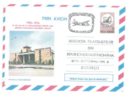 IP 76 - 085 AIRPORT, Cluj-Napoca, Special Cancellation - Stationery - Used - 1976 - Brieven En Documenten