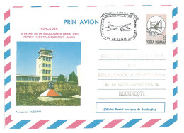 IP 76 - 090 AIRPORT, SUCEAVA, Special Cancellation - Stationery - Used - 1976 - Lettres & Documents