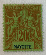 Mayotte YT N° 7 Neuf* Signé RP - Unused Stamps