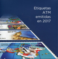 Espagne - 2017 - Les 8 émissions De L'année 2017 En Livret De Présentation - Machine Labels [ATM]