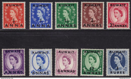 1952-54 KUWAIT, SG N° 93/102  10 Valori  MNH/** - Autres & Non Classés