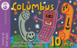 PREPAID PHONE CARD SPAGNA TELECOM COLUMBUS 10 M (USP27.8 - Other & Unclassified