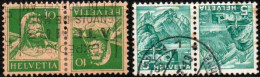 SCHWEIZ, SUISSE 1924, 1939, 2 X   Tête-bêche.  GESTEMPELT, OBLITERE - Tête-bêche