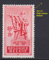 Belgique: COB N° 781-V1 Neuf, **, Sans Charnière. TB !!! - 1931-1960