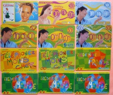 LOT 12 CARTES TELEPHONIQUES PREPAYEES - OMNICOM - TOUTES DIFFERENTES - 2 SCANS - Sonstige & Ohne Zuordnung