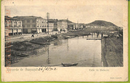 Af2357 - ECUADOR - Vintage Postcard - Guayaquil - Calle De Malecon - 1902 - Ecuador