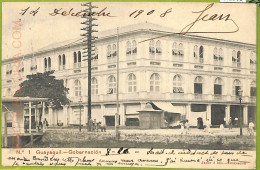 Af2363 - ECUADOR - Vintage Postcard - Guayaquil - Gobernacion - 1908 - Ecuador