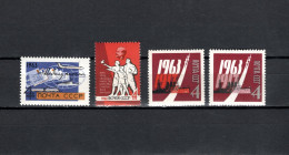 USSR Russia 1963 Space, Letter Week, Cosmonaut, October Revolution 46th Anniv. 4 Stamps MNH - UdSSR