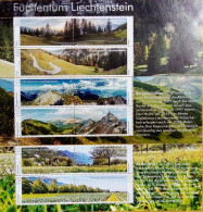 Liechtenstein 2021-2023, Panorama - Paths, Three MNH S/S - Unused Stamps