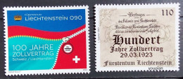 Liechtenstein 2023, Joint Issue With Switzerland - 100 Years Customs Treaty, MNH Unusual Stamps Set - Ungebraucht