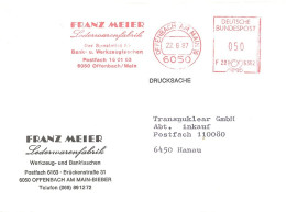 GERMANY. METER SLOGAN. FRANZ MEIER. LEATHER FACTORY. OFFENBACH. 1987 - Franking Machines (EMA)