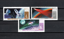 USSR Russia 1967 Space, Cosmonautic Day Set Of 3 MNH - Russia & USSR