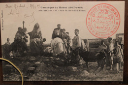 France 1909 Service Des Renseignements (cachet Rouge) Ber Rechid Campagne Du Maroc Franchise Militaire Cover FM - Lettres & Documents