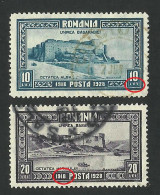 Errors Romania 1928 - Mi. 334 I & 335 I - Variétés Et Curiosités